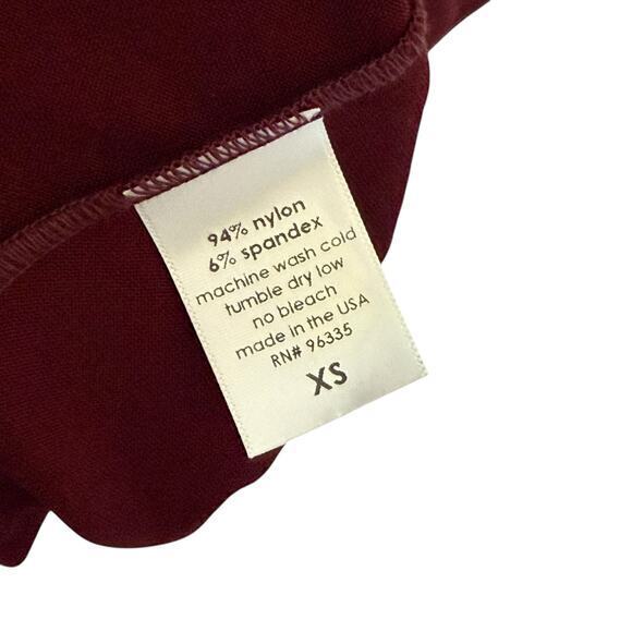 Susana Monaco Sleeveless Mock Neck Mini Dress Burgundy Size XS - Picture 3 of 4